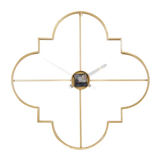 CosmoLiving by Cosmopolitan 24" Gold Metal Glam Wall Clock